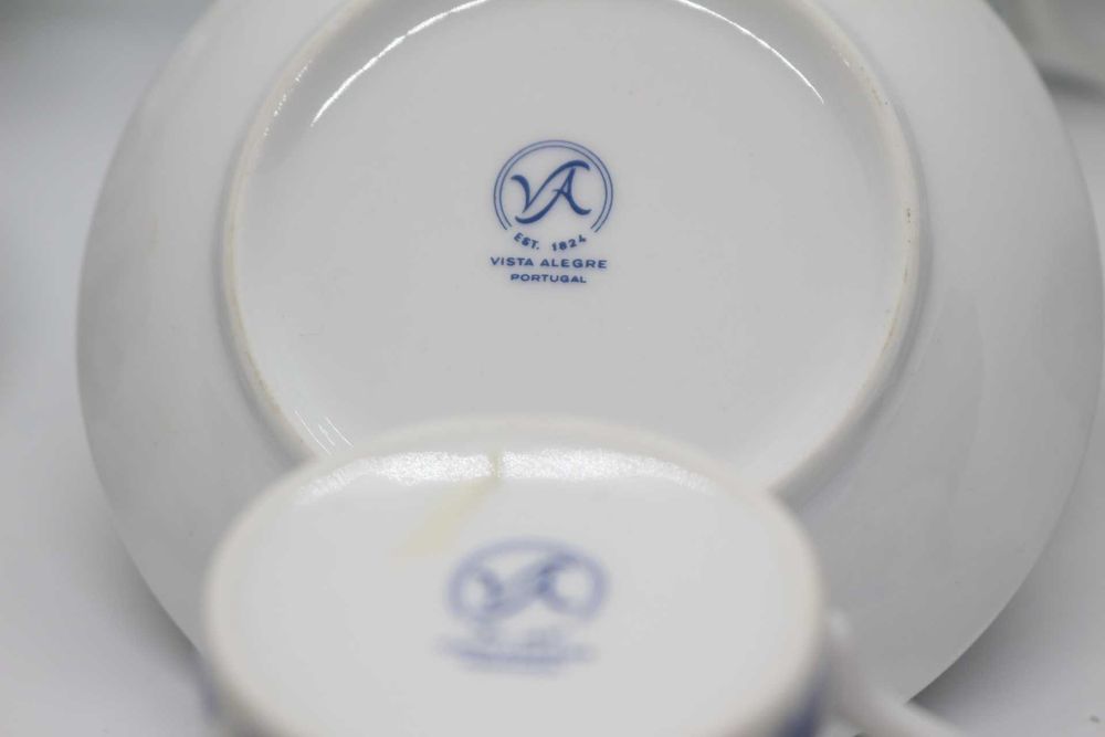 Serviço de Café Vista Alegre 6 pessoas Paisagem Azul 1968