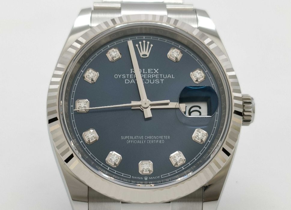 Rolex Datejust 36mm ouro branco e diamantes novo