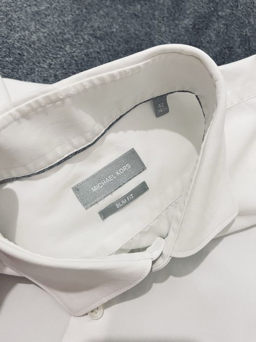 Michael Kors r. L męska biała koszula na długi rękaw