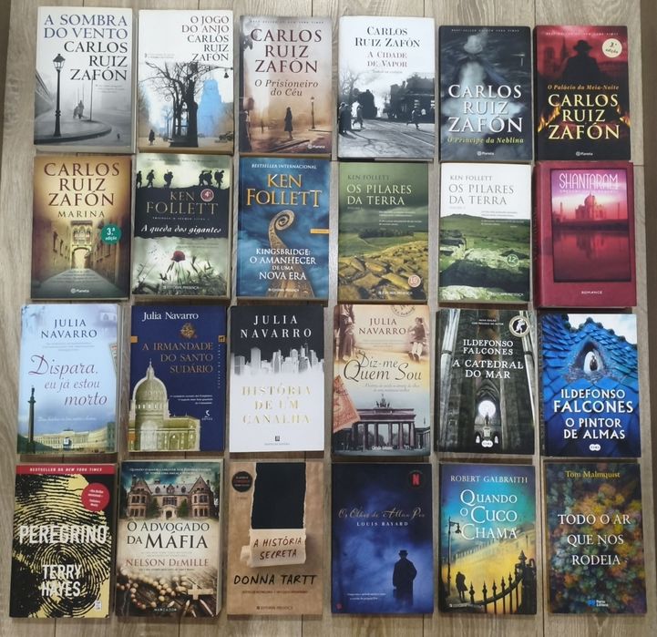 Stephen King, Yrsa, Follett, Zafón, Nesbo, Lackberg