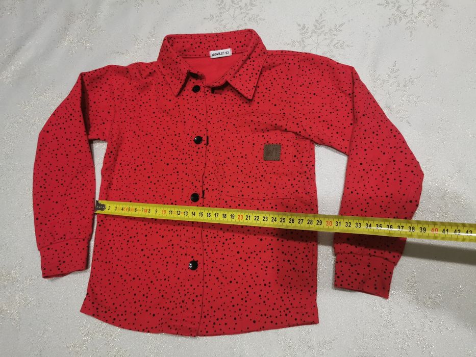 Koszula czerwona chłopiec 92