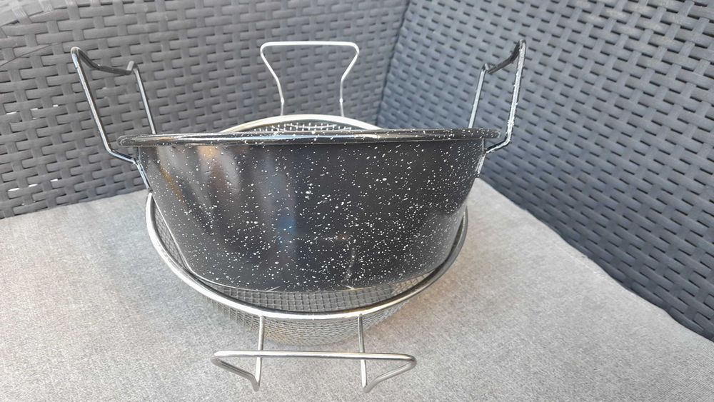 Fritadeira Esmaltada com cesto inox para Fogão a Gás