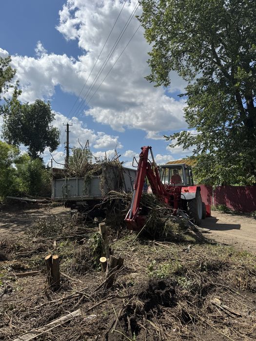 Послуги екскаватора/корчування/копка ям/вивіз сміття/доставка піску