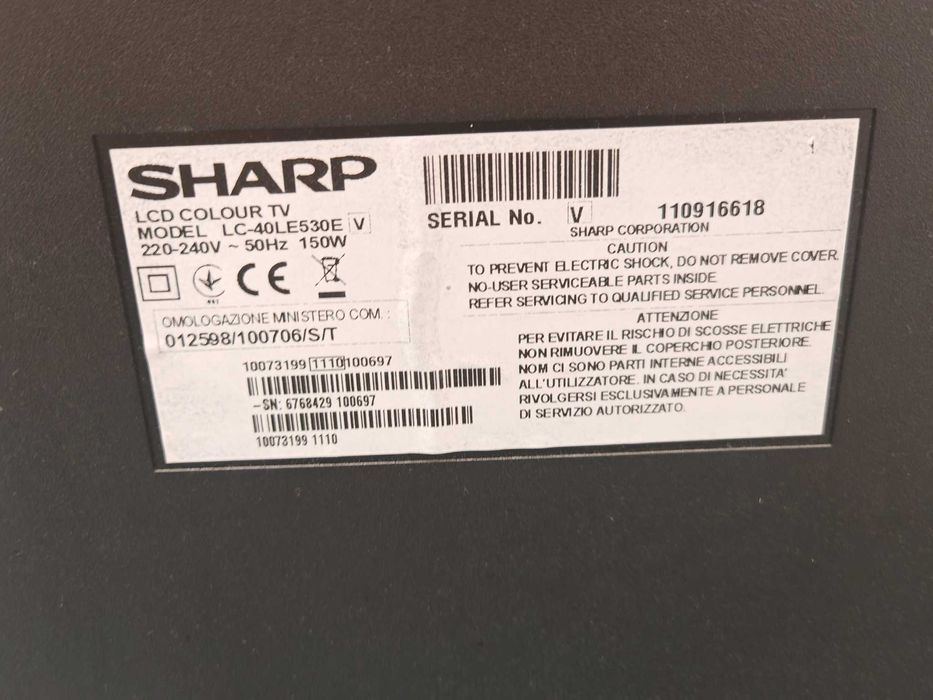 TV Sharp LC-40LE530E niesprawny na części i pilot