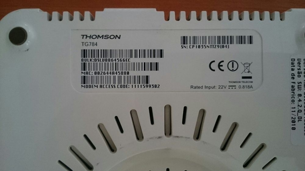 Thomson TG784 Modem Router64584337759745124