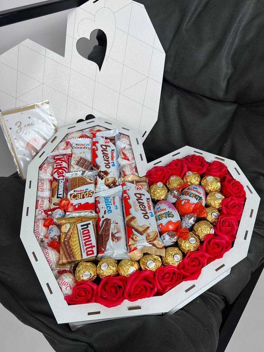 Сладкий бокс с конфетами на подарок для любимой, ребенка, жены, мамы