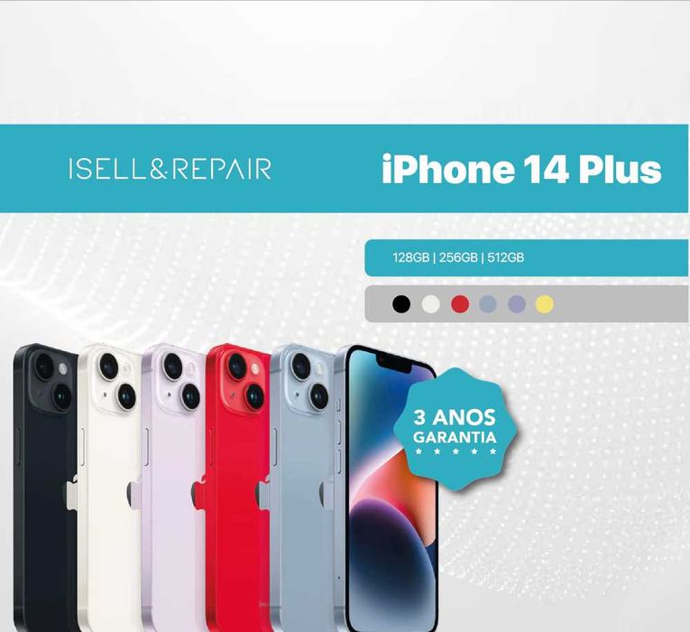 SEMI NOVO - iPhone 14 Plus - 128GB / 256GB / 512GB - 3 ANOS GARANTIA