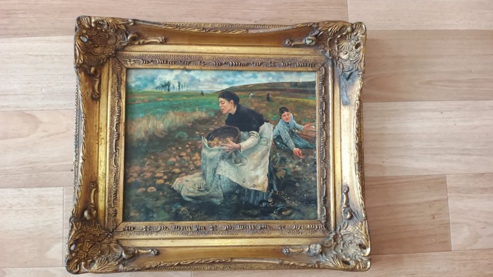 Obraz olejny  w złotej ramie