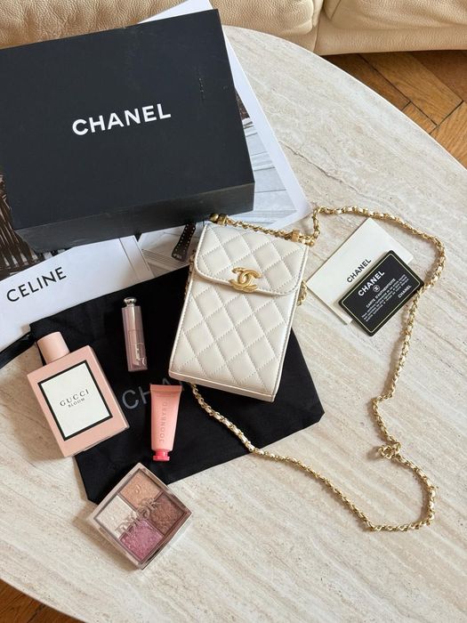 Сумка Chanel / сумочка шанель біла молочна