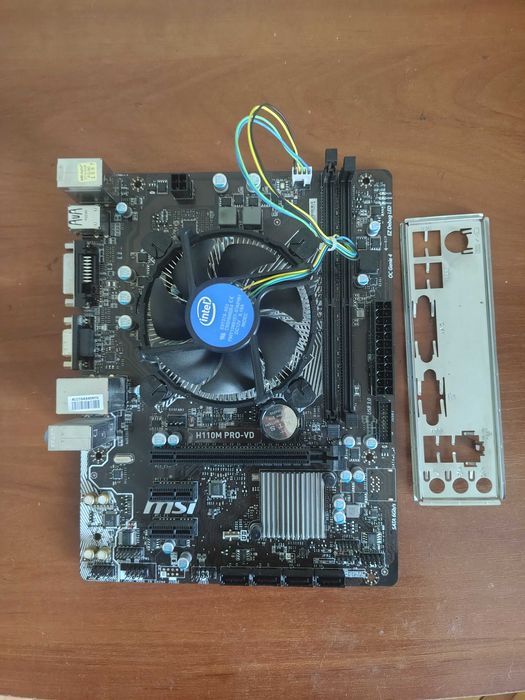 Материнська плата MSI H110M PRO-VD + процесор Intel core i3 - 6100 3.7GHZ