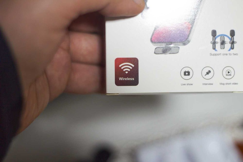 Mic Lapela Sem Fio - iPhone Lightning c/ Redução de Ruído