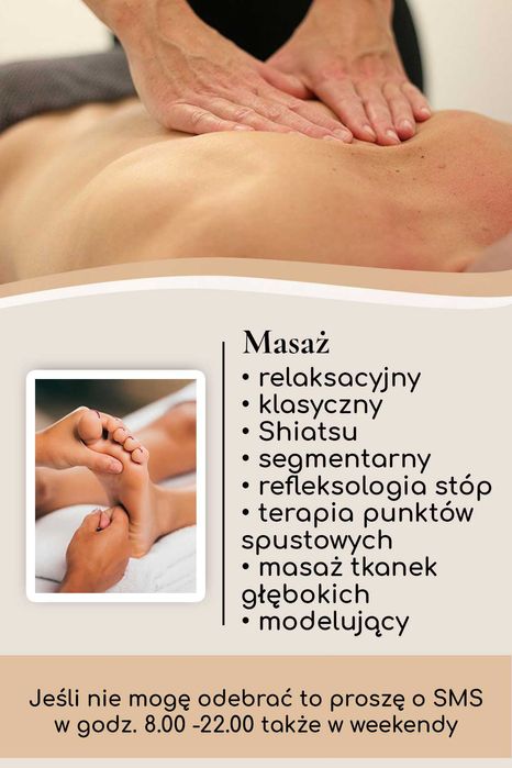 Masaż z dojazdem na terenie Poznania i okolic