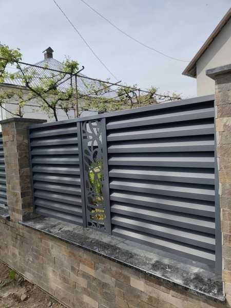 Паркан Жалюзі Ранчо. Штахетник. Огорожа. Відкатні та розпашні ворота