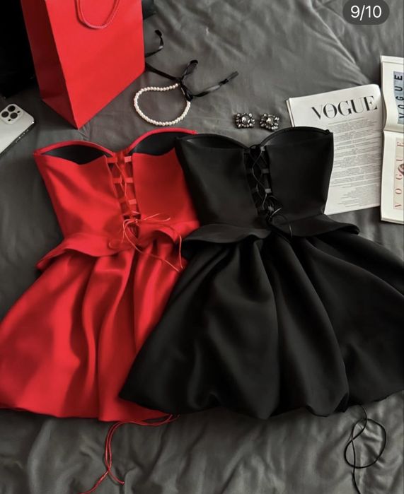 Сукня чорна комплект корсет і спідниця