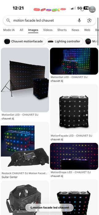 Cortina de led motion drape e motion facade chauvet
