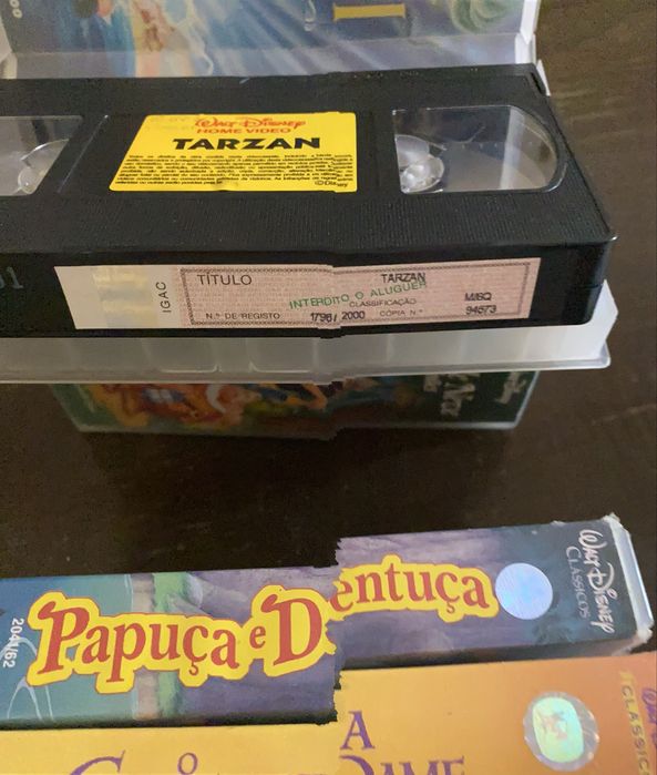 Cassetes originais Walt Disney VHS