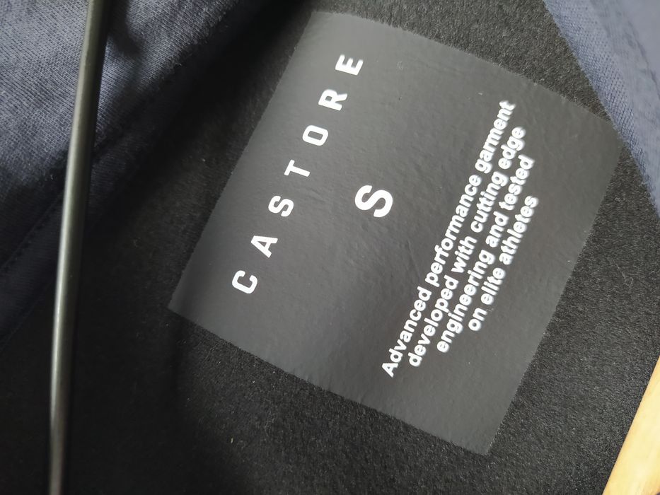 Granatowa męska bluza z kapturek, kangurka Softshell Castore Mclaren