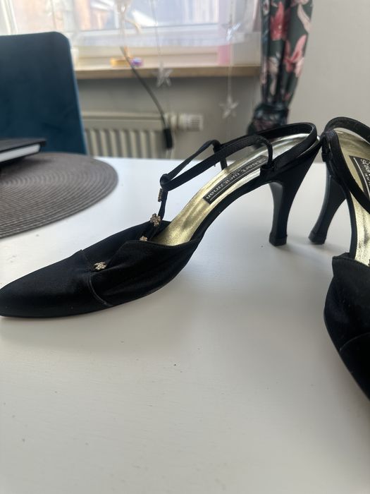 LUKSUS Stuart Weitzman NY | Satyna & Złoto | Rozmiar 39 | Stan Idealny