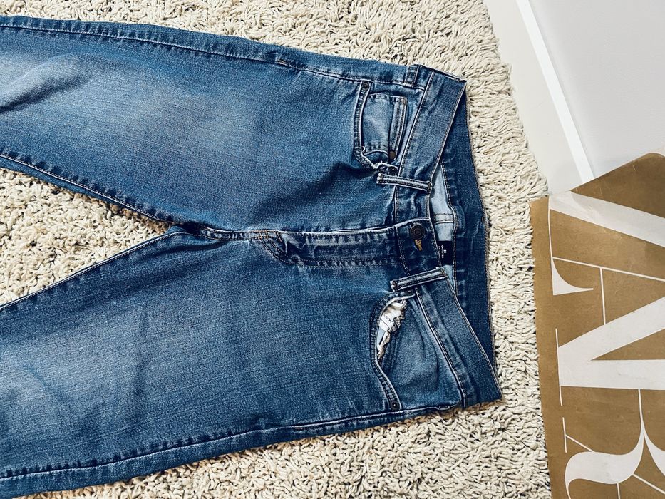 Meskie niebieskie jeansy rozm M rurki skinny