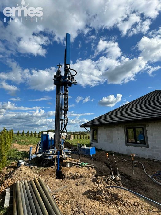 Odwierty pod studnie głębinowe i pompy ciepła, wiercenie