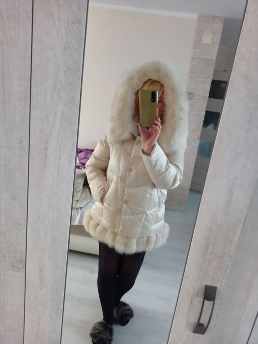 Ekskluzywna kurtka puchowa z naturalnym futrem Liza Bruce