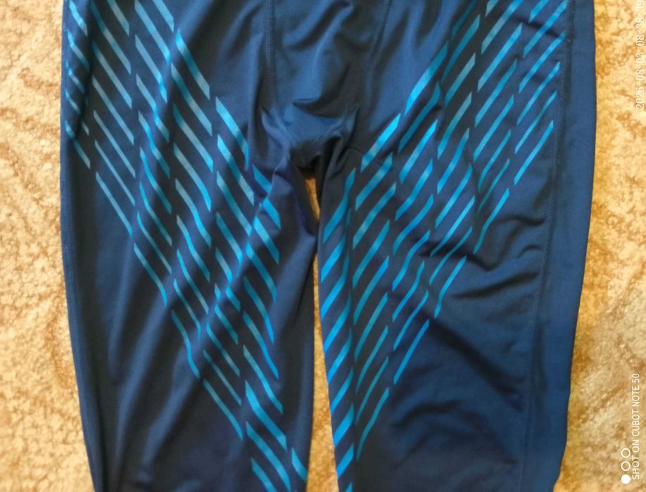 Legginsy Nike 3/4 niebieskie kompresyjne L