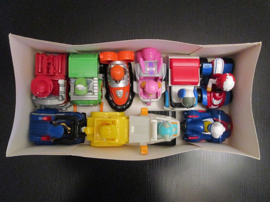 Conjuntos em caixa c/ 10 e 12 Racers Originais da Patrulha Pata