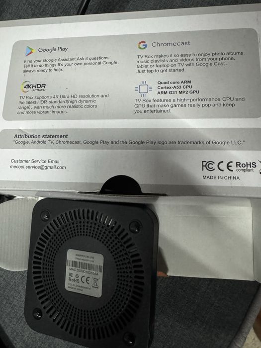приставка Mecool KM9 Android TV 4GB + 32GB