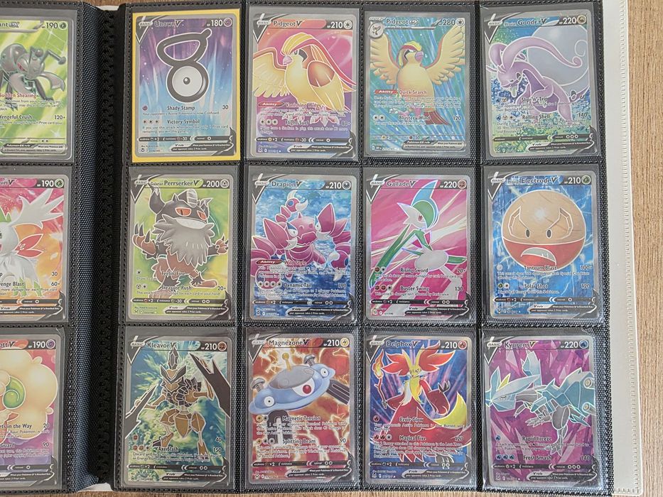Cartas Pokemon V e VMax Gengar, Charizard, Mew, Mewtwo