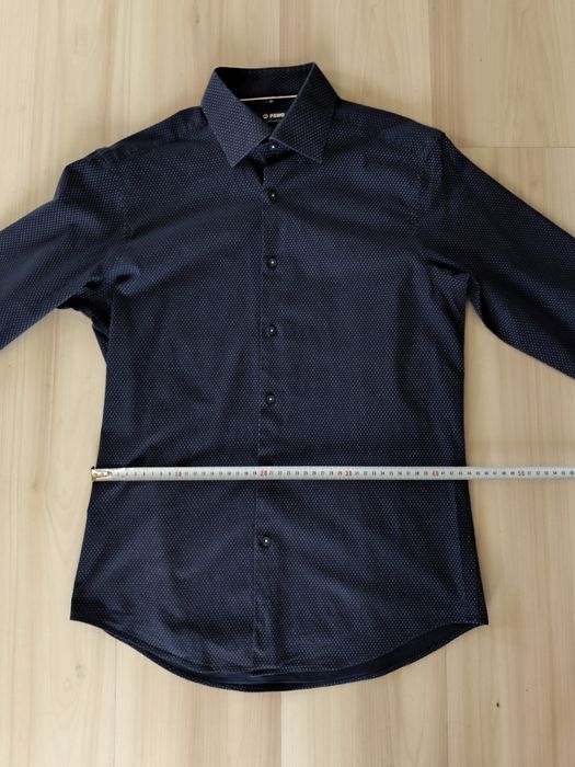granatowa koszula pawo slim fit 39