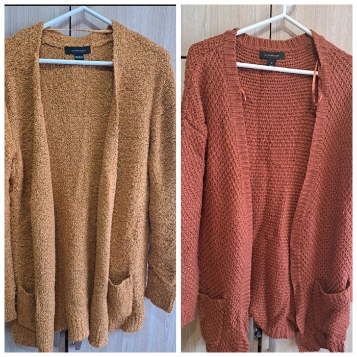 2 casacos / cardigans compridos malha
