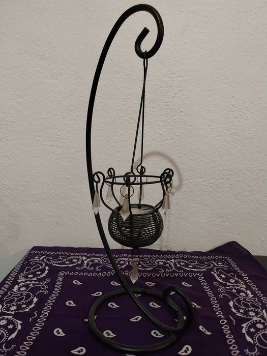 Porta vela em metal