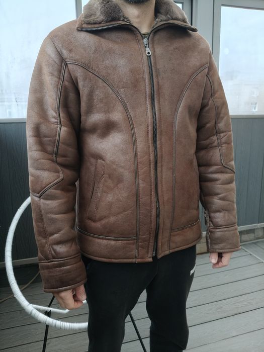 Мужская дубленка размер M- L