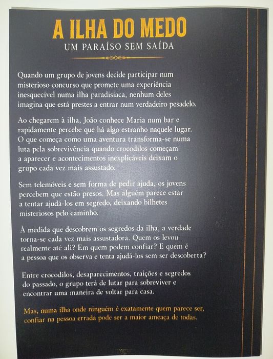 Livro "A Ilha do Medo"