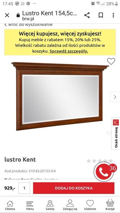 Sprzedam Lustro w ramie