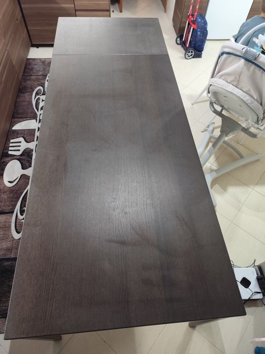 Mesa extensível IKEA EKEDALEN castanho escuro, 180x90 fechada/240x90