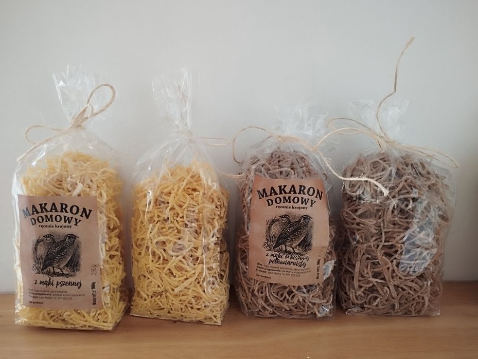 Makaron Domowy ręcznie robiony z 24 jaj przepiórczych