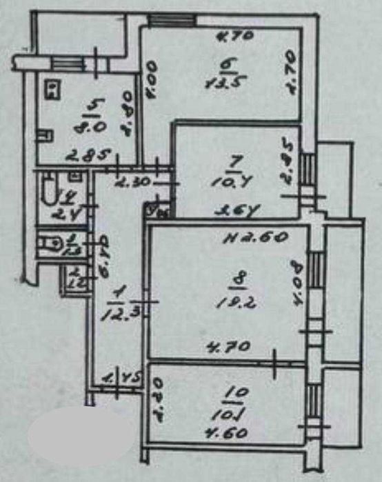 4 станция Большого Фонтана, 4-х комнатная свободная квартира.