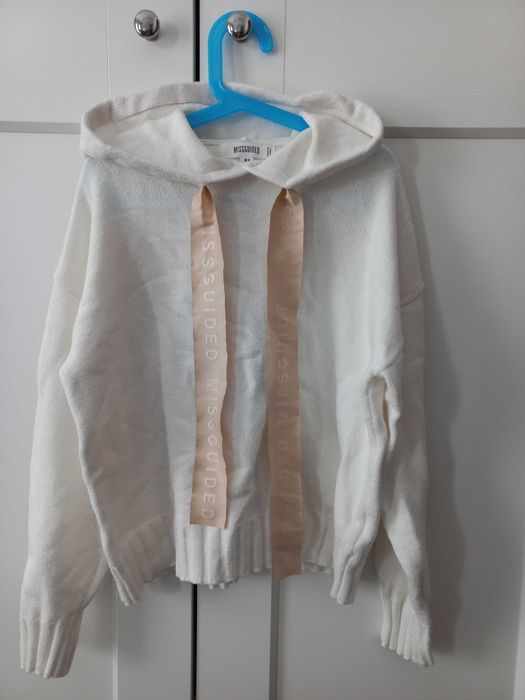 kremowy sweterek/bluza missguided, rozm 36