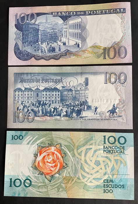 Notas 100 e 20 Escudos novas - não circuladas