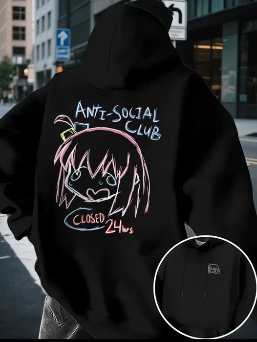 Чорний худі Anti social club