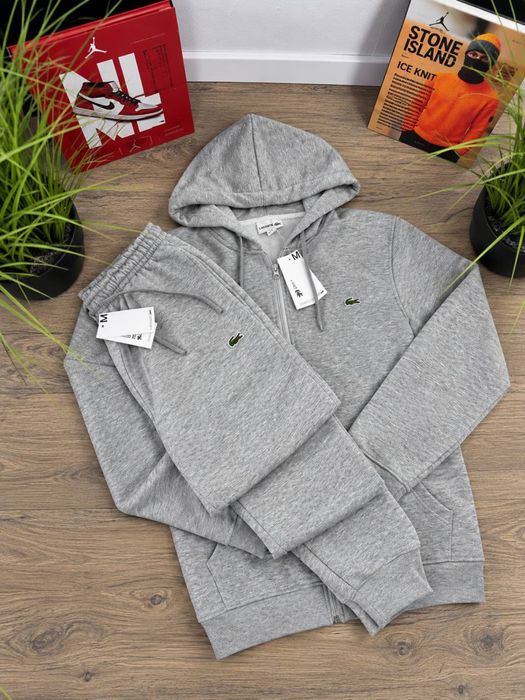 Спортивний костюм Lacoste чоловічий чорний сірий S-XL