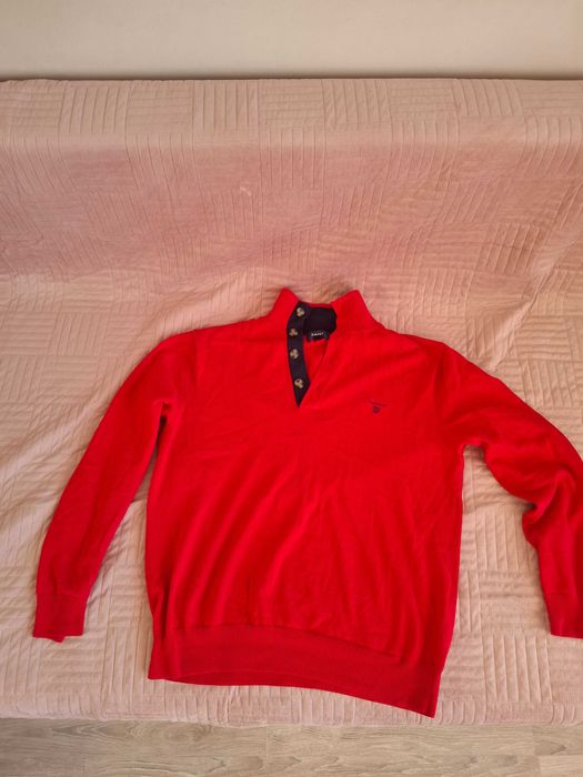 GANT sweter męski marki premium rozmiar L czerwień