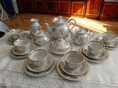 Сервиз Ссср Карпати советский радянський позолота, перламутр