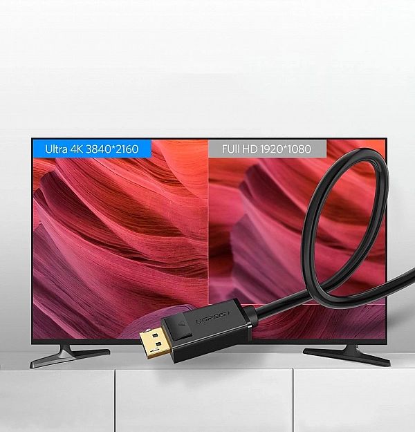 Ugreen kabel przewód DisplayPort 1.2/4K 2 m czarny (DP102, 10211)
