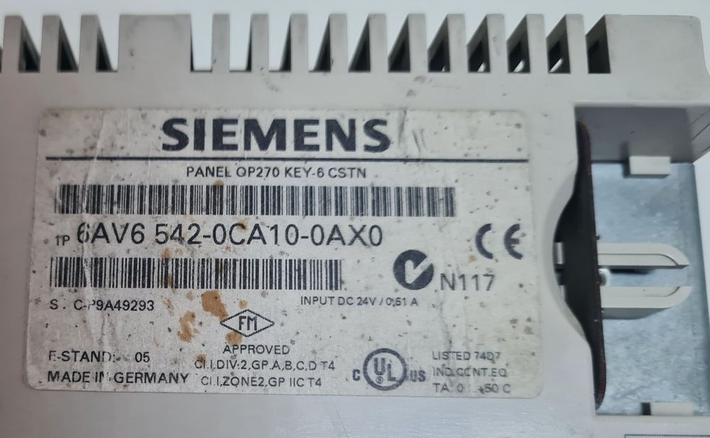 Панель оператора Siemens 6VA6 542-0CA10-0AX0