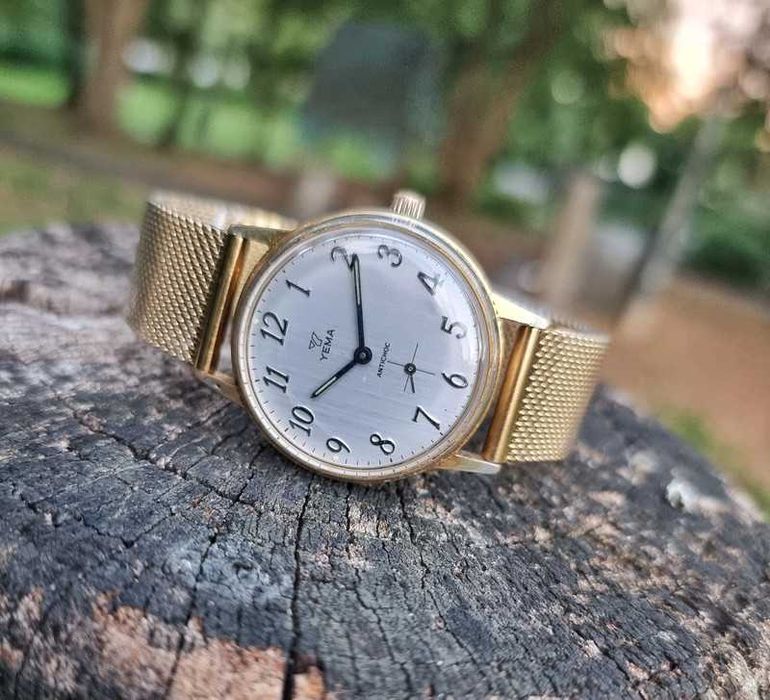 Relógio Vintage YEMA Sous Marine Gold Plated (Mecânico Corda Manual)