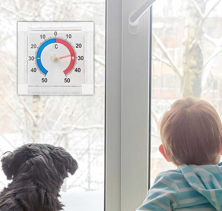 TERMOMETR OKIENNY zewnętrzny wewnętrzny NA OKNO samoprzylepny