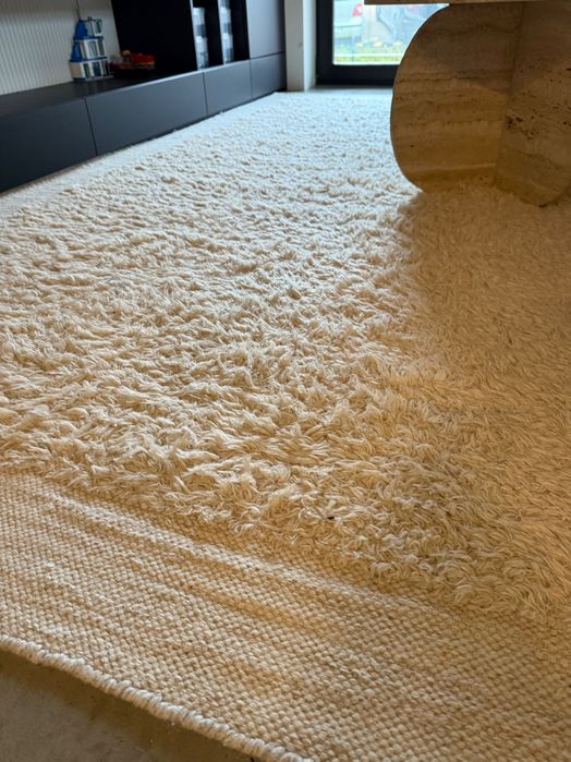 Dywan Marely z białej wełny 200x300 Kave Home