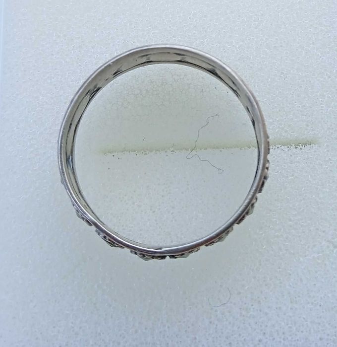 Aliança em Prata e Ouro com Marcasites